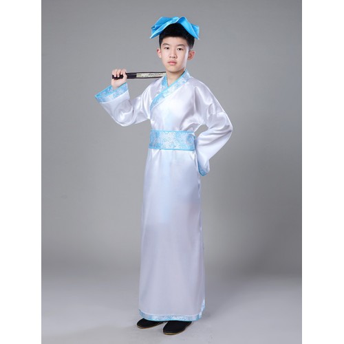 Children chinese folk dance costumes hanfu tang dynasty princess fairy drama photos studio cosplay dresses robes